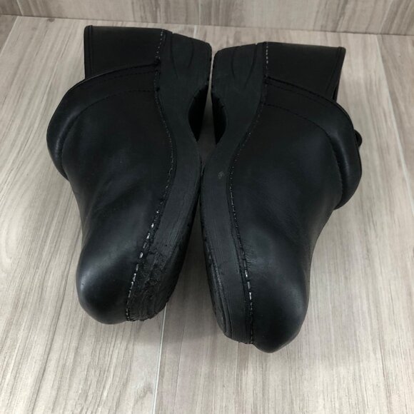 Dansko Clogs Womens EU 40 Black XP Leather Slip On Professional Shoes - Picture 5 of 12